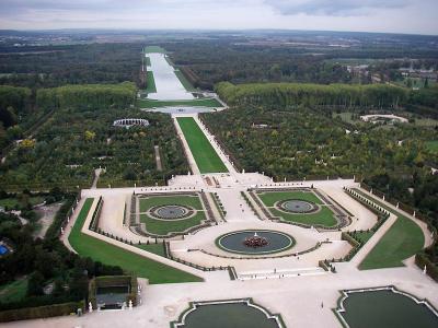 Vue aérienne du Château de Versailles
